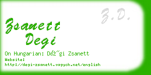 zsanett degi business card